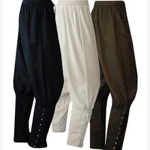 Renaissance Medieval Costume Men Loose Viking Pant Trousers