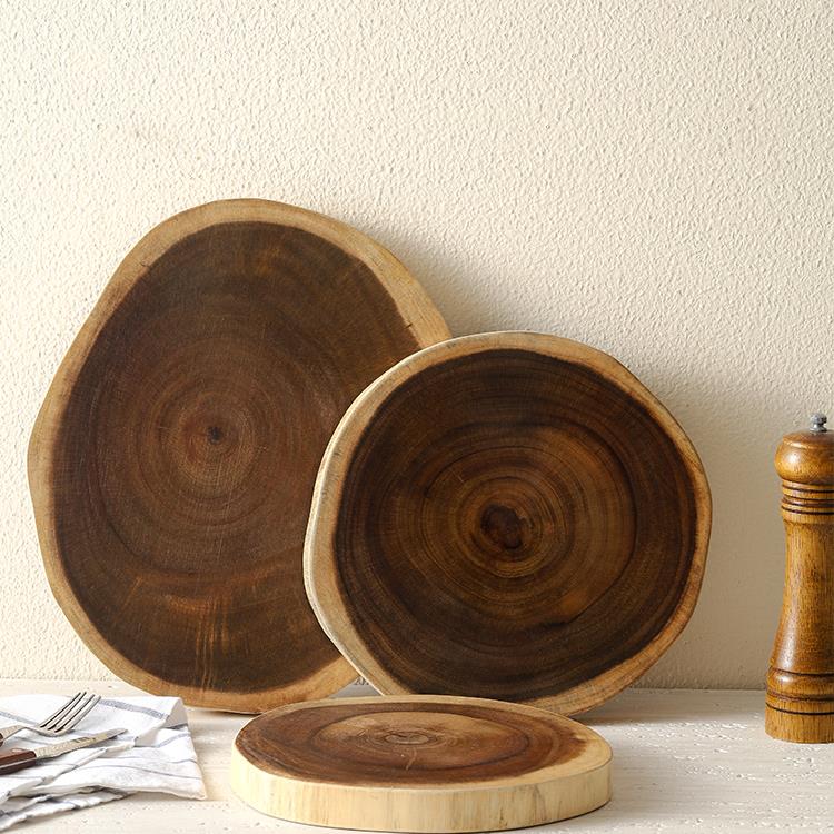 Wood Serving Board Butcher Block Bakery BBQ Camping Platter