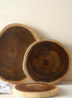 Wood Serving Board Butcher Block Bakery BBQ Camping Platter