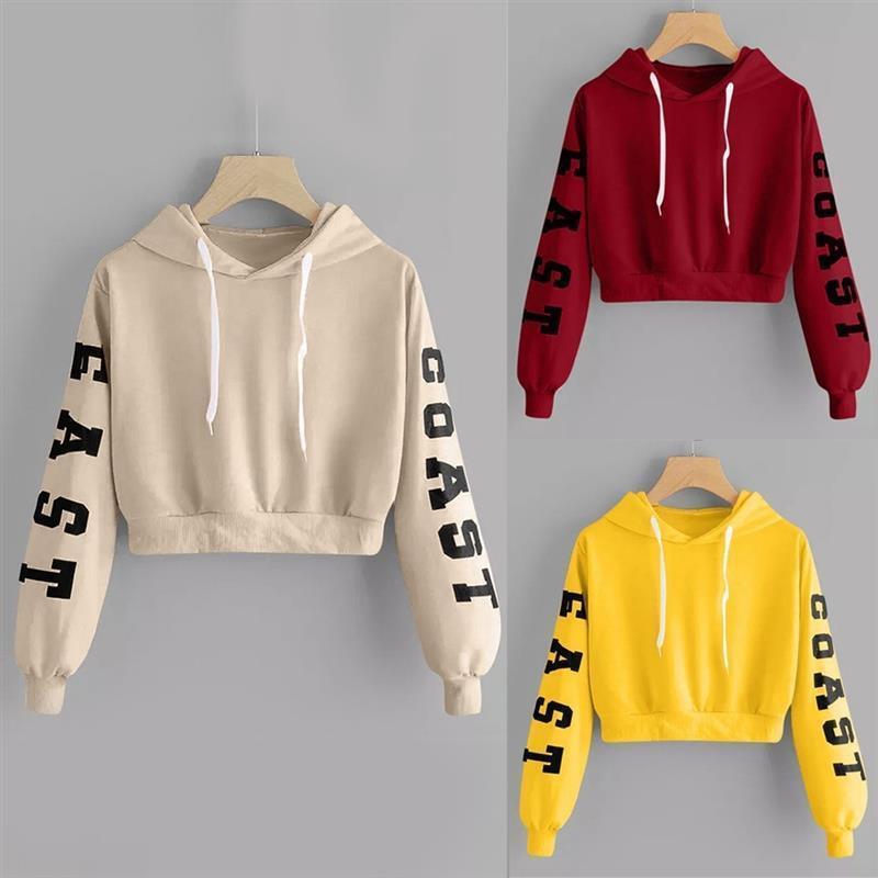 crop top tops Hoodies Women Sweatshirt ladies Hoodie for卫衣