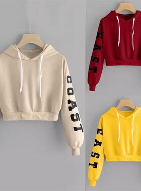 crop top tops Hoodies Women Sweatshirt ladies Hoodie for卫衣