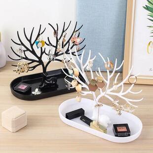 Deer Jewelry Display Stand Tray Storage Racks Earrings Neckl