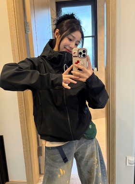 Ander Jurnal 三防软壳冲锋衣男防风防水户外登山服连帽夹克外套