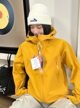 Ander Jurnal 多巴胺软壳冲锋衣男女户外运动登山服连帽夹克外套