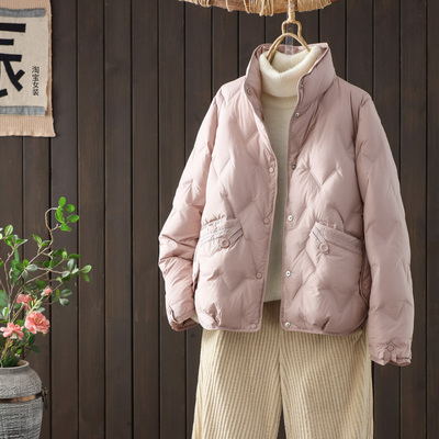 90白鸭绒羽绒服女短款时尚小个子