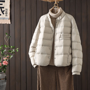 时尚轻薄小个子90绒短款羽绒服女2025冬季新款韩版百搭气质外套潮