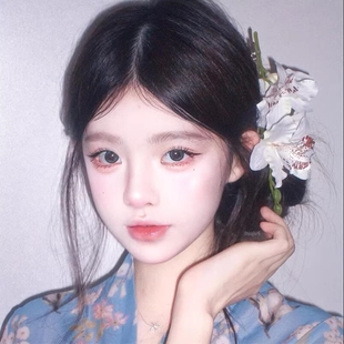 森系甜美白色百合花发夹高级感氛围拍照装饰头花夹子发饰女头饰