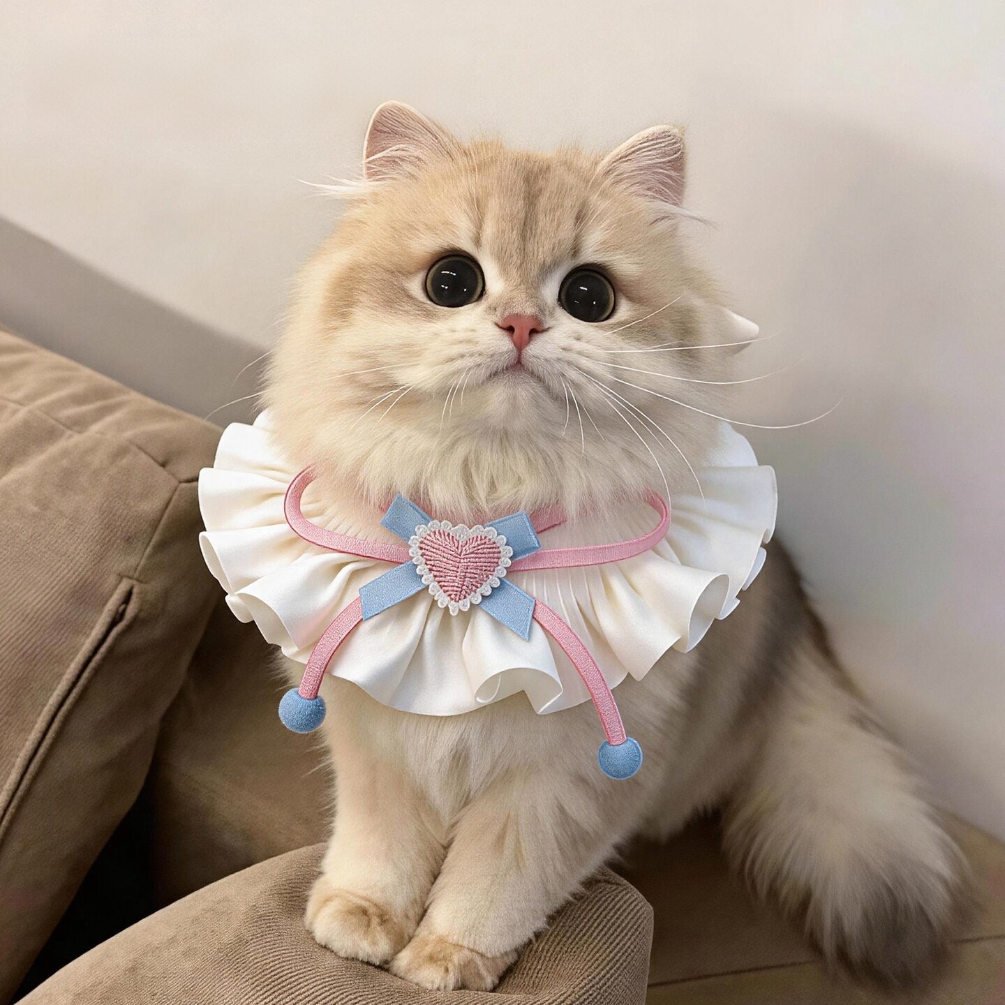 猫咪围巾口水巾可爱蝴蝶结宠物项圈公主风防舔毛狗狗口水兜装饰品