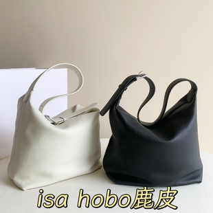 Isa Bag进口鹿皮hobo腋下包单肩斜挎包 ROW包TR 新款