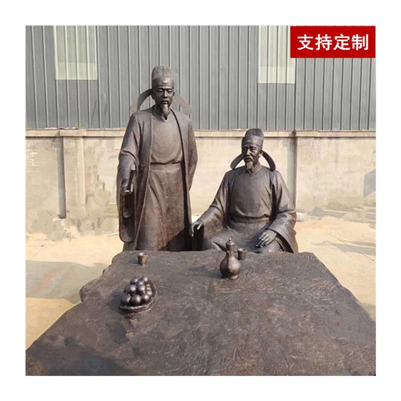 铸铜雕塑传统民俗文化农耕人物铸造古代名人广场步行街商业街摆件