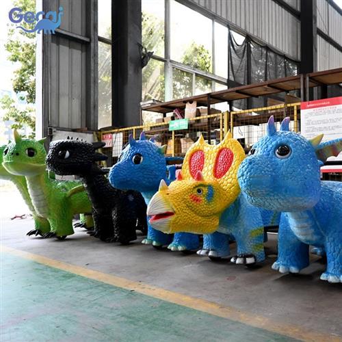 儿童骑行恐龙电动玩具车可遥控广场小区景区公园游玩设施厂家