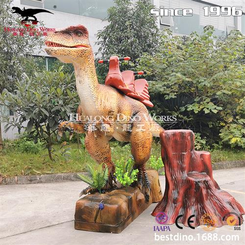 新品款骑乘恐龙仿真恐龙模型制作景区商场游乐园流量设备.