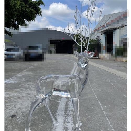 厂家直供透明树脂景观鹿雕塑公园绿地商业街美陈摆件雕塑装饰小品