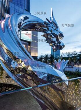 大型不锈钢雕塑定制室内商业陈美摆件园林景观不锈钢景观雕塑