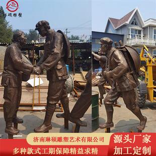 仿铜人物雕塑户外景观广场商业街民俗文化铸铝玻璃钢铸铜人物雕塑