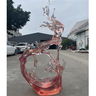 透明天蓝假山玄关壮观水晶装饰雕塑房地产营销中心酒店室内艺术