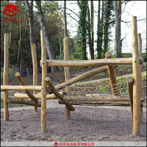 儿童游乐大型木质攀爬架无动力乐园木质游艺设施原木艺术装置定制