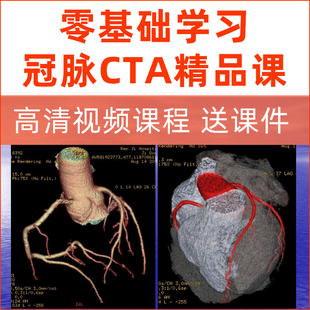 处理 MIP 冠脉CTA诊断技术冠状动脉CTA视频课程血管成像VR CPR