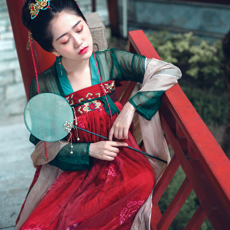 女装成人太平齐胸两色高腰日常汉服(用1元券)