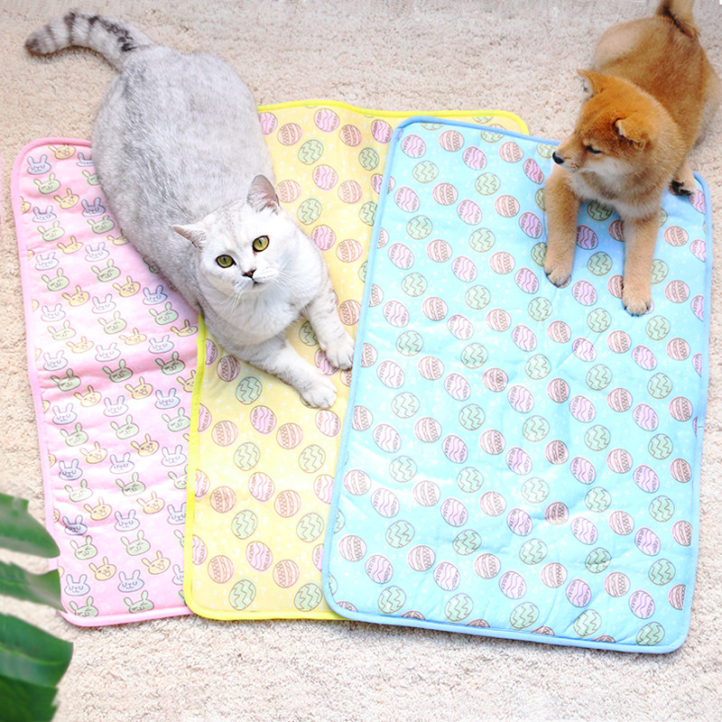 日本冷感~猫垫冰丝透气猫毯子猫咪睡觉用凉席猫窝宠物降温垫狗垫
