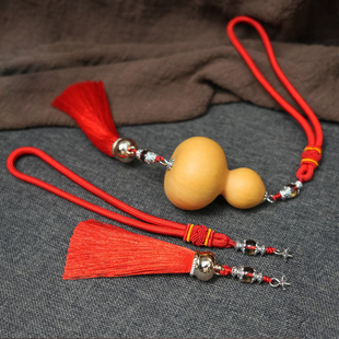 文玩葫芦绳钉帽流苏配件绳DIY手工编织后视镜挂绳家居复古配饰