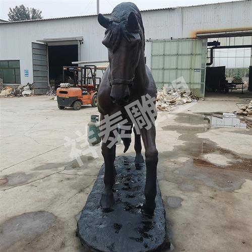 加工黄铜奔马雕塑大型站立马仿真铜马景观雕塑铸铜马定制