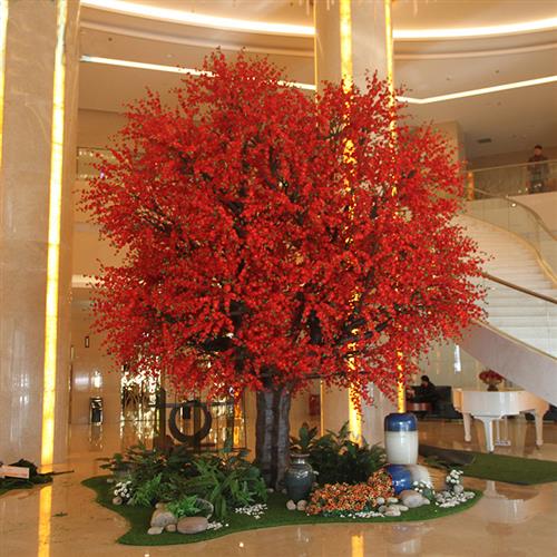 仿真樱花树桃花树樱花枝婚庆花排酒店餐厅装饰仿真大树假樱花树