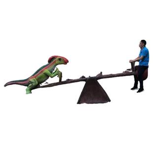 仿真恐龙模型跷跷板景区主题公园游乐园儿童游乐设施厂家