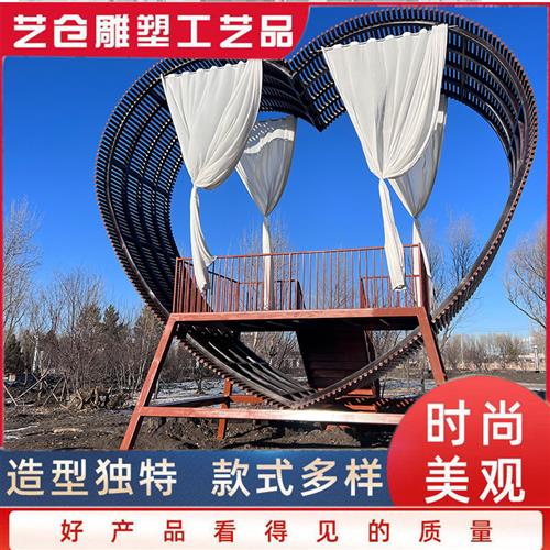 中式打卡设备不锈钢景观雕塑手工焊接漆面组装设计制作安装一体式