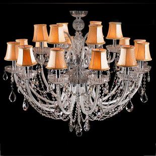 美式 大气别墅LED蜡烛灯 水晶吊灯创意客厅灯简欧卧室餐厅灯具欧式