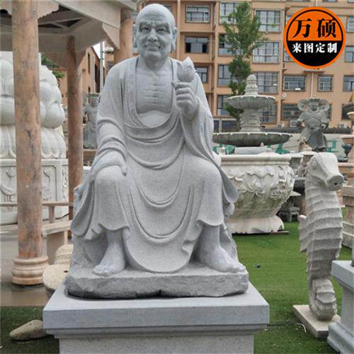 石雕十八罗汉花岗岩观音像天王寺庙供奉广场古人物佛像塑五百罗汉