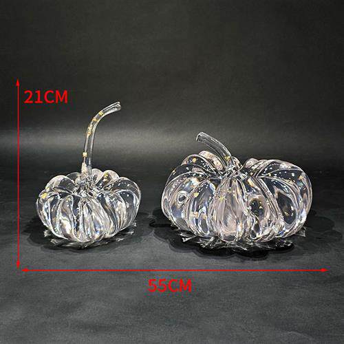 轻奢高级感透明树脂水晶小南瓜客厅桌面家居电视柜玄关装饰品摆件
