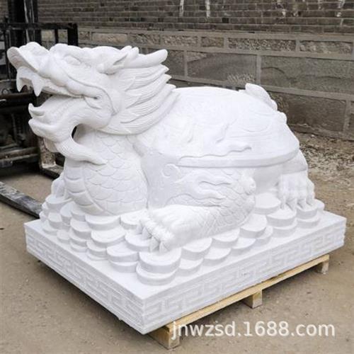 汉白玉石雕金钱龟价格花岗岩石材龙龟雕刻厂石龟图片大全