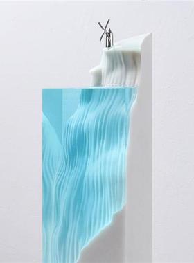 酒店样板房别墅装饰现代创意雕塑透明树脂风景朋友送礼工艺品摆件