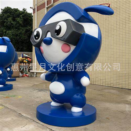玻璃钢雕塑制作广场商场商业街卡通IP形象吉祥物景观装饰落地摆件