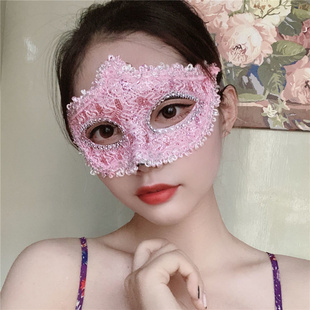 网红化妆舞会面具成人性感蕾丝情趣面罩夜店女王酒吧舞台表演道具