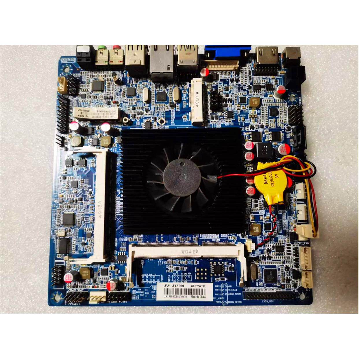 杰微JW J1800I 双内存卡槽 迷你一体机收银机主板17*17 hdmi lvds