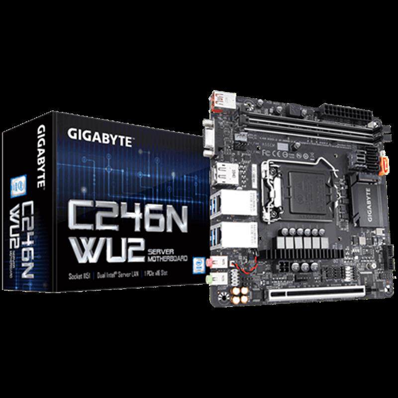 技嘉C246N-WU2,itx,sata*8,双千兆,M.2,vpro,tpm,ecc,U.2