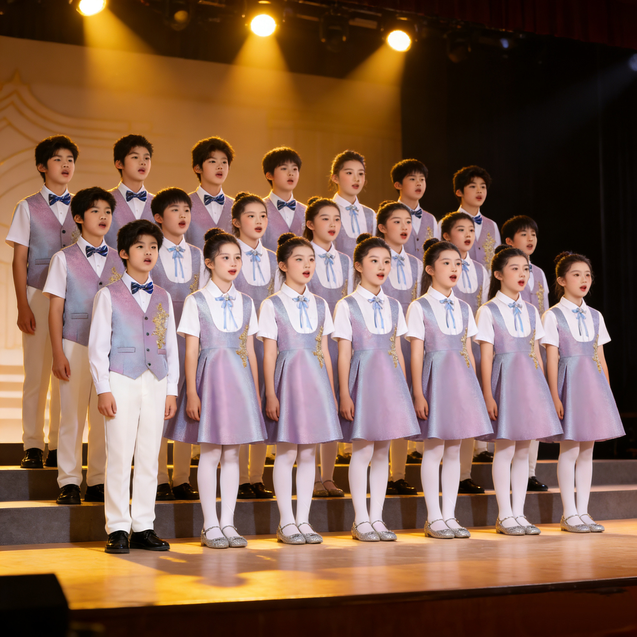 儿童合唱演出服小学生班服学院风主持六一演讲礼服男女童朗读服装