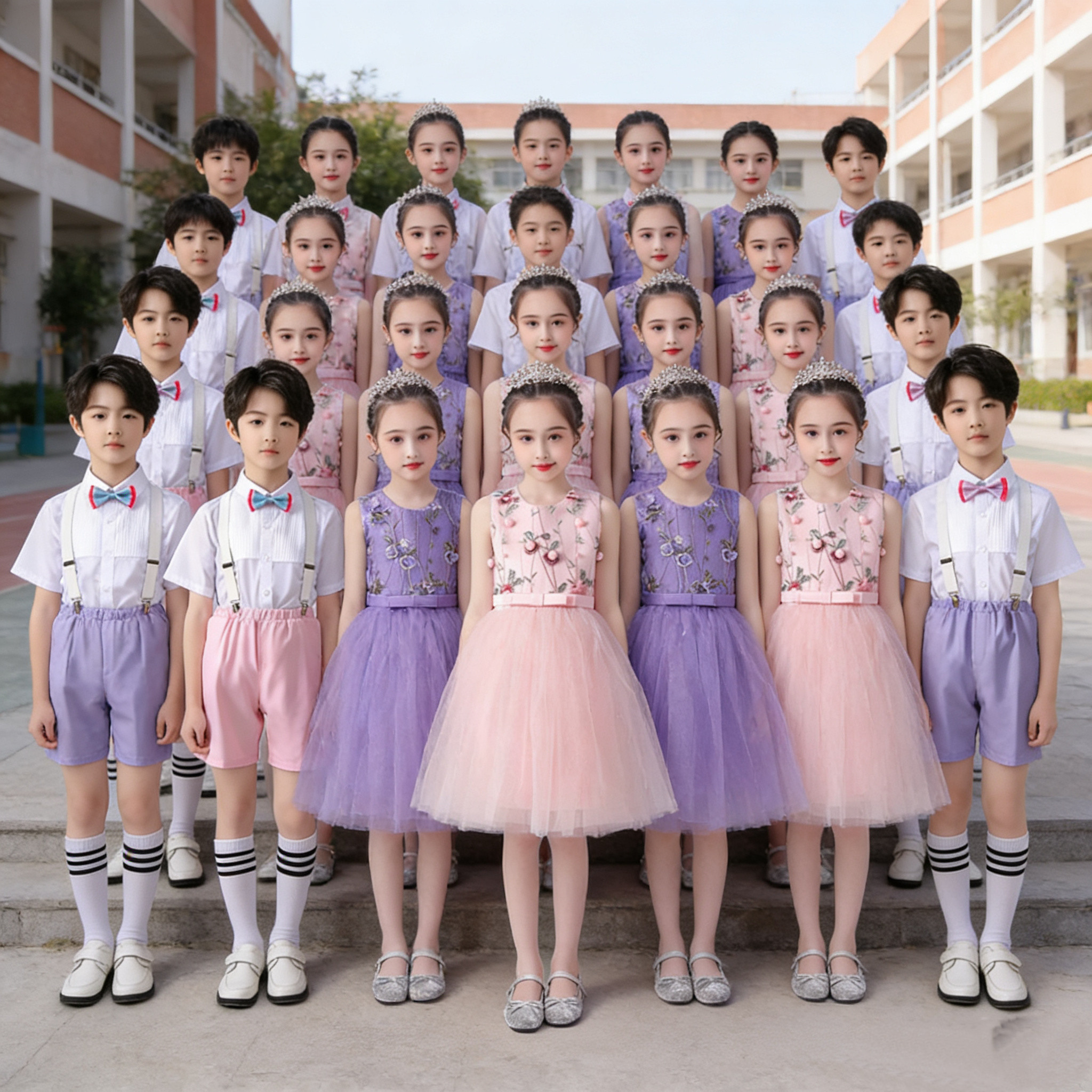 六一儿童演出服中小学生礼服