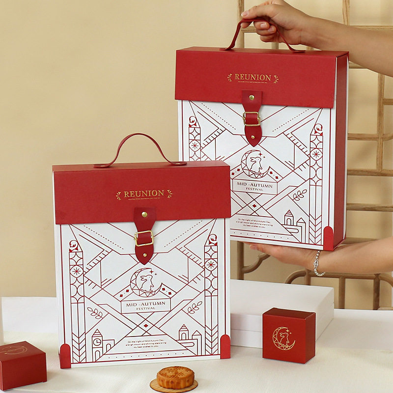 中秋月饼包装盒礼盒大盒子6粒8粒流心冰皮月饼盒空盒可定制批发