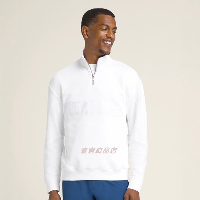 代购Wilson Parkside 威尔胜男士网球运动半拉链套头卫衣25年新