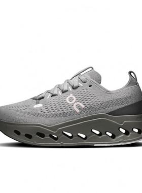 代购ON昂跑女士路跑鞋高缓震柔软脚感良好透气性稳定支撑灰色