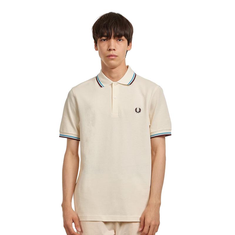 FRED PERRY男士Polo衫三件套经典拼色修身透气休闲上衣