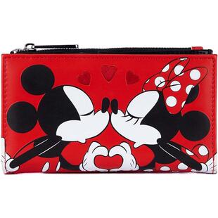 代购Loungefly女士钱包多卡位收纳便携携带防滑拉链轻便实用红色