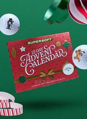 代购Callaway卡拉威圣诞节限量版Supersoft高尔夫球12颗装