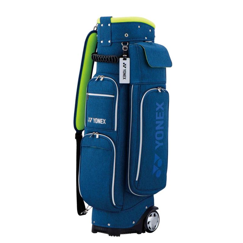 YONEX尤尼克斯男士高尔夫球包带轮设计可调节背袋双肩背负结构