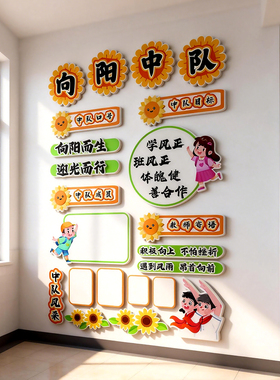 向阳中队教室励志标语文化墙贴