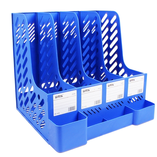 金属文件架夹收纳盒资料框收纳置物架书立盒办公多层三四格栏铁网收集架桌面整理架办公用品