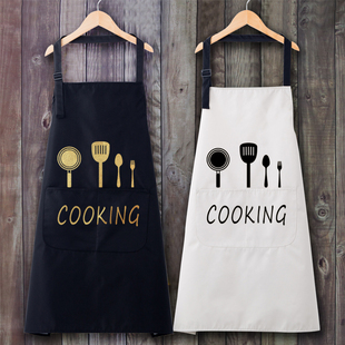 生活匠家务围裙女时尚 家用定制logo印字厨房做饭工作围腰防水防油